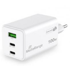 MediaRange MRMA123 cargador de dispositivo móvil Portátil, Smartphone, Tableta Blanco Corriente alterna Carga rápida Interior