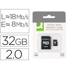 Memoria sd micro Q-CONNECT flash 32 gb clase 6 con adaptador
