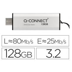 Memoria USB Q-CONNECT Flash Drive 128 GB 3.2 Tipo C