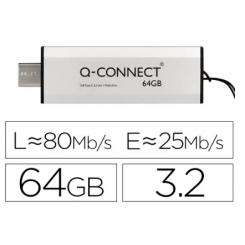 Memoria USB Q-CONNECT Flash Drive 64 GB 3.2 Tipo C