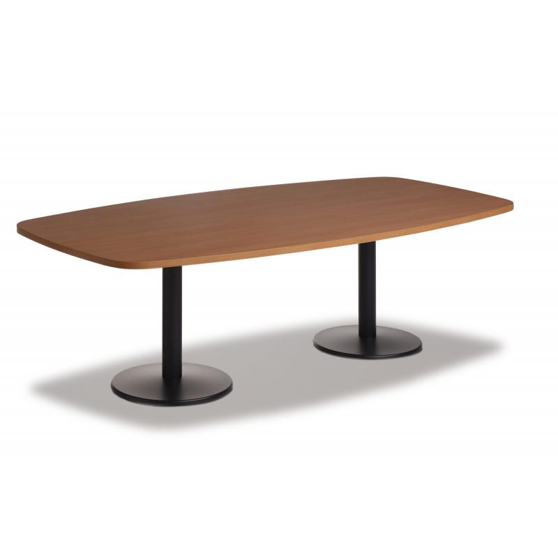 Mesa de Juntas 300x120 Blanca base Peana Aluminio