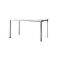 Mesa Serie Eco 140X80 Blanco patas acero blanco 40x40 mm