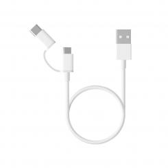 Xiaomi Mi 2-in-1 USB Cable (Micro USB to Type C) 100cm cable USB 1 m USB 2.0 USB A Micro-USB B Blanco