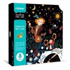 MIDEER Juego didáctico scratch art card boy
