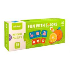MIDEER Puzzle diversión con colores 30 piezas