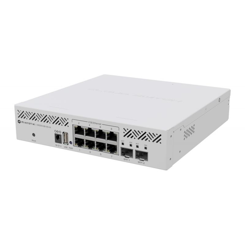 mikrotik-crs310-8g2sin-l3-smart-switch-gestionado-25g-ethernet-100-1000-2500-energia-sobre-ethernet-poe-1u-blanco