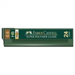 Minas  FABER-CASTELL Superpolymer 0,5 - HB (Tubo De 12)