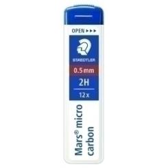 Minas  Staedtler 250 Mars Micro Carbon 0,5 - 2H (Tubo De 12)