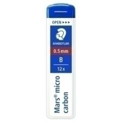 Minas  Staedtler 250 Mars Micro Carbon 0,5 - B (Tubo De 12)
