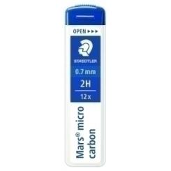 Minas  Staedtler 250 Mars Micro Carbon 0,7 - 2H (Tubo De 12)