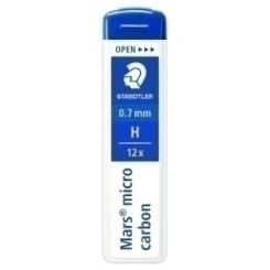 Minas  Staedtler 250 Mars Micro Carbon 0,7 - H (Tubo De 12)