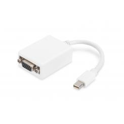 Digitus Mini DP - HD15, 0.15 m 0,15 m Mini DisplayPort VGA (D-Sub) Blanco