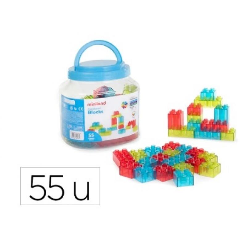 miniland-juego-didactico-bloques-colores-translucidos-55-piezas