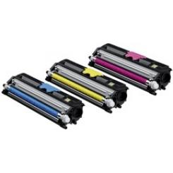 Minolta QMS Magic Color 160016501690 Pack Toner cian magenta y amarillo / (2.500 páginas)