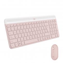 Logitech MK470 Slim Combo teclado Ratón incluido RF inalámbrico QWERTY Español Rosa