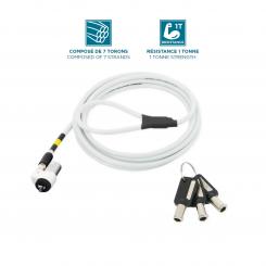Mobilis 001325 cable antirrobo Blanco 1,8 m