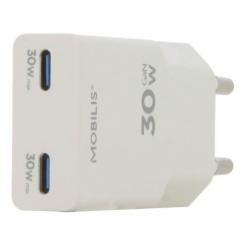 Mobilis 020026 cargador de dispositivo móvil Universal Blanco Corriente alterna Carga rápida Interior