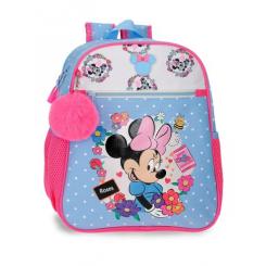 MOCHILA ADAPTABLE. 33CM. MINNIE FLOWERS