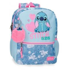 MOCHILA ADAPTABLE. 33CM. STITCH HEARTS