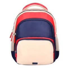 Mochila Escolar LIDERPAPEL Multibolsillo Infantil Azul Marino Rojo Beige 350X110X270 mm