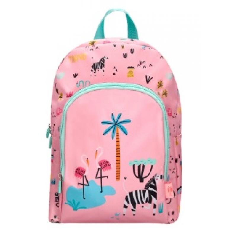 mochila-escolar-liderpapel-safari-infantil-rosa-cebra-330x110x250