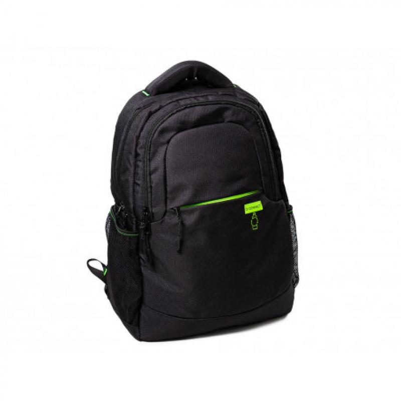 Mochila para portatil Q-CONNECT 15,6\ negra con asa 2 bolsillos exteriores 320x430x140 mm