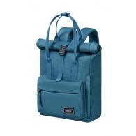 Mochila Urban Grove de American Tourister/Samsonite con dos bolsillos delanteros y uno trasero, asas superiores. Medidas: 250x200x360mm. Color azul.