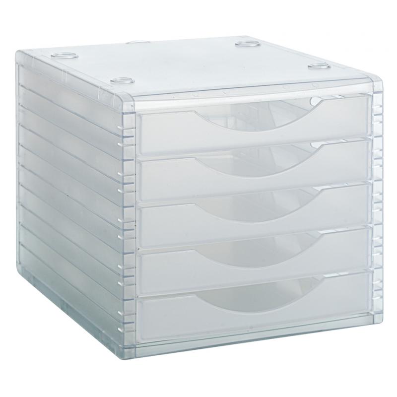 modulo-archivotec-archivo-2000-5-cajones-340x270x260-mm-carcasa-cristal-y-cajones-cristal-traslucido