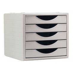 Módulo Archivotec Archivo 2000 5 cajones 340x270x260 mm Carcasa y cajones gris