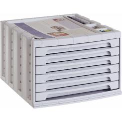 Módulo Archivotec Archivo 2000  6 cajones 370x305x215 mm Carcasa y cajones gris