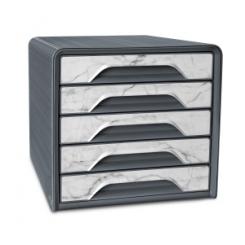 Modulo Cep 7-111 Estandar 5 Cajones Color Gris/Marmol Gris