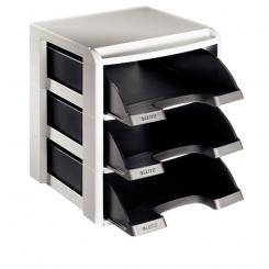 Módulo de 3 bandejas LEITZ Plus (completo), negro