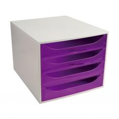 Modulo Exacompta 4 Cajones A4+ Violeta