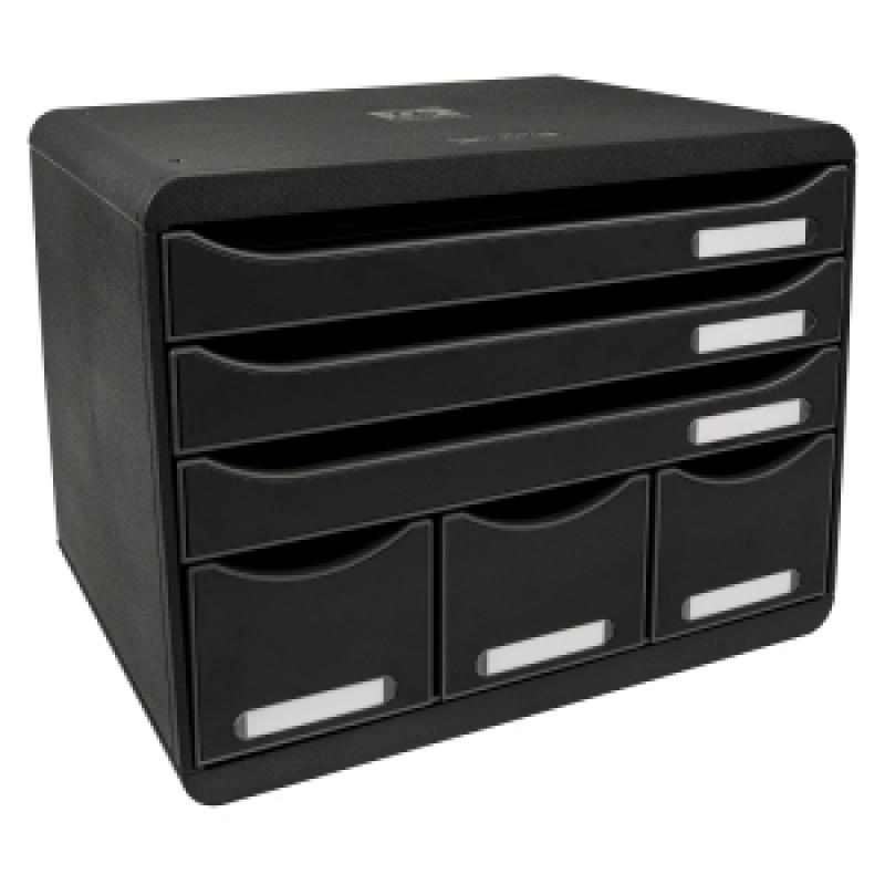 modulo-exacompta-store-box-maxi-6-cajones-negro