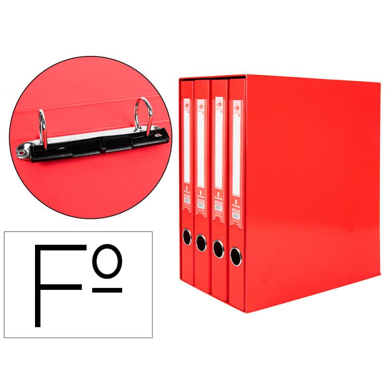 modulo-liderpapel-4-archivadores-folio-2-anillas-mixtas-25mm-rojo