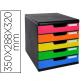 modulo-sobremesa-exacompta-iderama-5-cajones-colores-negro-arlequin