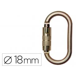 Mosqueton FARU Acero Galvanizado Automatico Virola 18 mm Resistencia 25 Kn