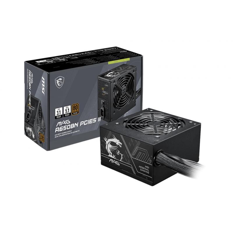 msi-mag-a650bn-pcie5-ii-unidad-de-fuente-de-alimentacion-650-w-204-pin-atx-atx-negro