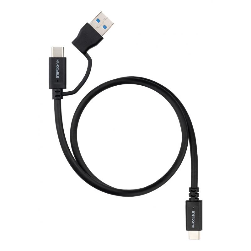 nanocable-10014800-cable-usb-usb-32-gen-2-31-gen-2-05-m-usb-a-usb-c-usb-c-negro