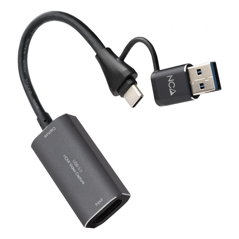 nanocable-10150001-adaptador-de-cable-de-video-hdmi-tipo-a-estandar-usb-type-c-usb-type-a-gris
