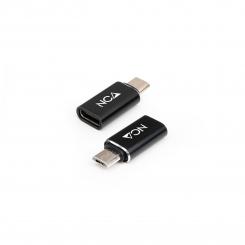 Nanocable Adaptador Micro USB a USB-C, Micro B/M- USB-C/H, Negro