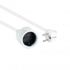 Nanocable Cable de Alimentación Alargador, Blanco, 10 m