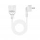 Nanocable Cable de Alimentación Alargador, Blanco, 3 m