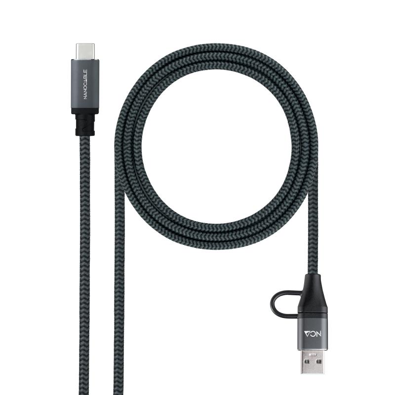nanocable-cable-usb-32-gen2x2-20gbps-5a-100w-usb-cusb-a-m-a-usb-c-m-gris-negro-2m