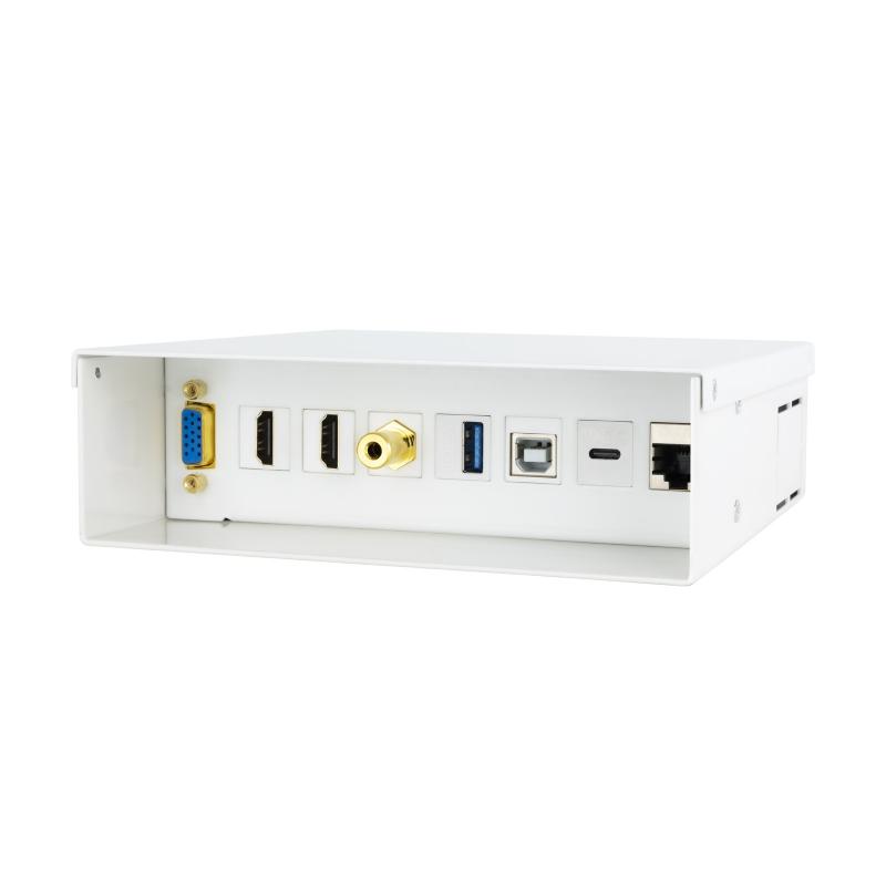 nanocable-caja-de-conexiones-multimedia-de-pared-vga-2xhdmi-jack35-1xusb-c-10g-1xusb-b-20-1xusb-a-30-1xrj45-cat6a-stp-blanco