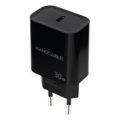 Nanocable Cargador USB-C PD 30W, Negro