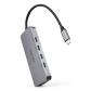 nanocable-hub-usb-c-macho-a-4-x-usb-c-hembra-usb-c-pd-100w-aluminio-10-cm-gris