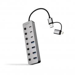 Nanocable HUB USB-C+USB-A/M a 4xUSB-A + 3xUSB-C 3.0 + USB-C 5V