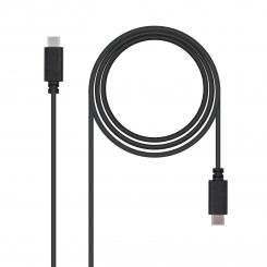 Nanocable USB 2.0, 1m cable USB USB C Negro
