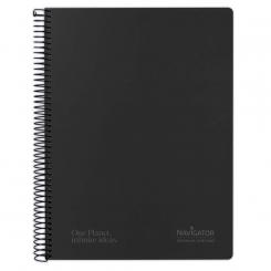 Navigator Libreta Cuaderno espiral Contracolado A4 80H 80G Cuadriculado 4mm Negro